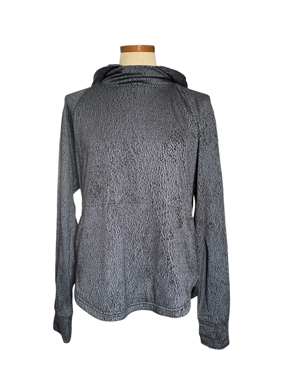 Lululemon Athletica Gray Hooded Mock Neck Pullover Jacket Size 8